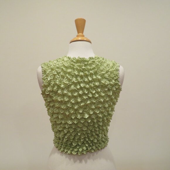 Women F.C One Size Fits Most Bubble Crinkle Popcorn Sleeveless Stretchy Tank Top - Picture 3 of 4